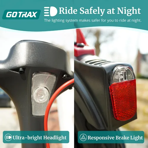 Vista 5 de Gotrax APEX Series Electric Scooter for Adults, Max Mile and Mph Speed Motor, 8.5" Solid Tires, Long Life Battery Bright Headlight Taillight