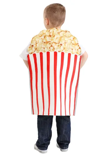 Vista 3 de Disfraz de Cubo de Palomitas para Niños Pequeños Multicolor