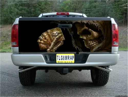 Vista 5 de GRAPHIX EXPRESS Calcomanía para puerta trasera de camioneta (T24 Grim Reaper), calcomanías para puerta trasera para camionetas, calcomanías gráficas