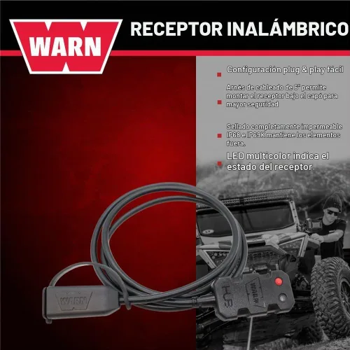 Vista 3 de WARN Receptor Bluetooth inalámbrico HUB para cabrestantes de camiones, SUV y Jeep