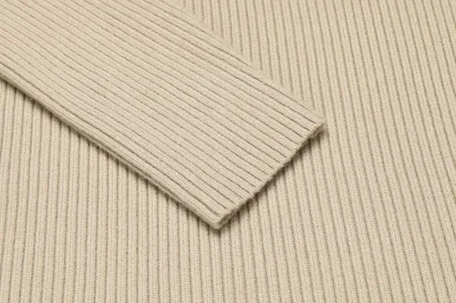 Vista 5 de COOFANDY - Suéter de punto para hombre, acanalado, entallado y con cuello de tortuga