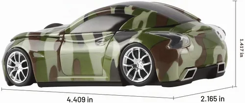 Vista 4 de elec Space Cool Sport Car Shape 2.4GHz Ratones inalámbricos ópticos inalámbricos con receptor USB para PC portátil 1600DPI 3 botones