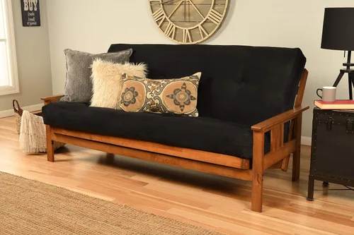 Vista 27 de Kodiak Futons Monterey - Marco de futón con cajones, incluido, color nuez Solo marco