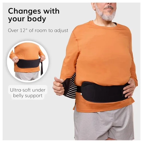 Vista 4 de BraceAbility Cinturón de Obesidad Soporte para Estómago - Banda de Soporte para Vientre de Talla Grande para Hombres y Mujeres Faja para Alivio