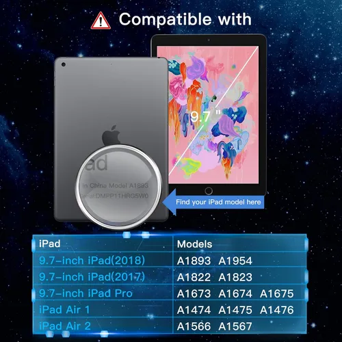 Vista 2 de JETech Protector de pantalla para iPad (9.7 pulgadas, modelo 2018/2017, 6ª/5ª generación), Air 2/1, Pro 9.7 pulgadas, película de vidrio templado