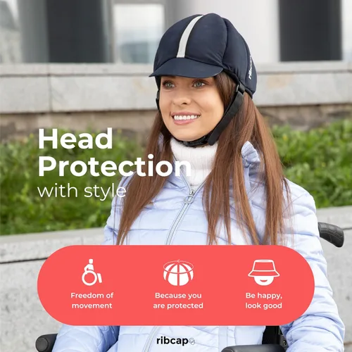 Vista 6 de Ribcap Hardy Medical Grade Protective Helmet Soft Hat for Epilepsy Protective Helmet for Seizures