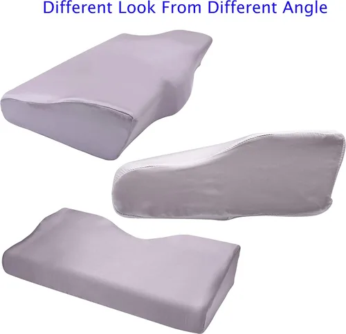 Vista 3 de Funda de almohada de seda para almohada ortopédica para dormir, funda de almohada de seda de morera pura para almohada cervical ergonómica, funda