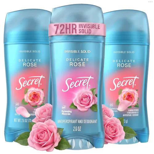 Vista 12 de Secret Fresh Desodorante antitranspirante para mujer, protección transpirable contra el sudor y el olor, frescura instantánea y suave, mineral