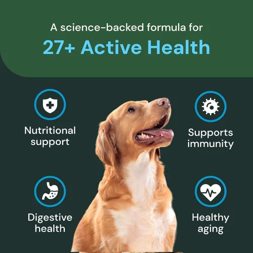Vista 10 de VetriScience Veterinary Strength 27+ Salud activa, pato, 60 masticables