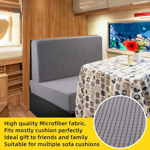 Vista 5 de Tlswshsy Fundas de cojín para comedor de autocaravana, protector elástico para muebles de sofá biplaza, fundas elásticas para cojines de cámper