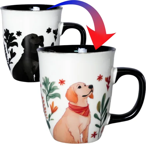 Vista 10 de Taza de Escarabajo de 16 oz que Cambia de Color - Taza de Café de Cerámica para Amantes de los Insectos - Regalo Novedoso con Temática de Insectos
