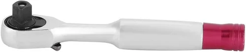 Vista 7 de AMONIDA Llave de trinquete profesional de cromo vanadio de 1/4 pulgadas, mango de goma, función de corte rápido