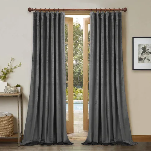 Vista 24 de StangH Cortinas 100% opacas, color beige, terciopelo suave y grueso, cortinas para ventana de dormitorio, forro blanco, cortinas con aislamiento