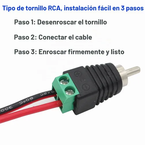 Vista 3 de exgoofit RCA macho a terminal de tornillo AV conector de audio/video paquete de 10 conectores RCA para cable de altavoz, adaptador RCA de fono sin
