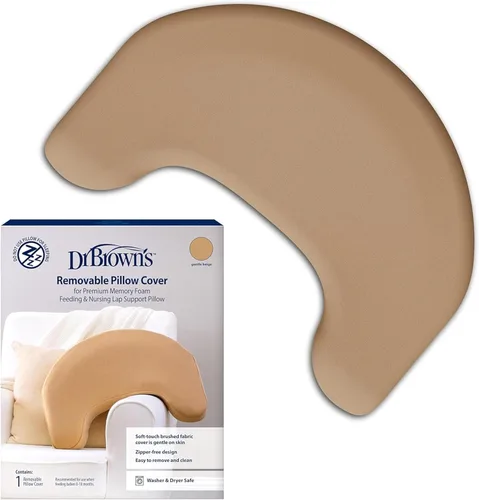 Vista 12 de Dr. Brown's Almohada de apoyo para regazo de lactancia y alimentación con biberón, beige suave