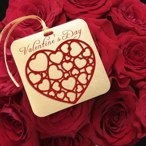 Vista 5 de 4 troqueles de corte de metal con fondo de corazón de San Valentín para suministros de fabricación de tarjetas, troqueles para el día de San 4