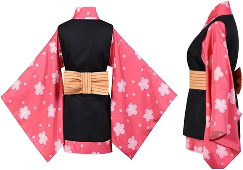 Vista 6 de Disfraz de anime Makomo Kisatsutai para mujer, kimono, uniforme de Halloween