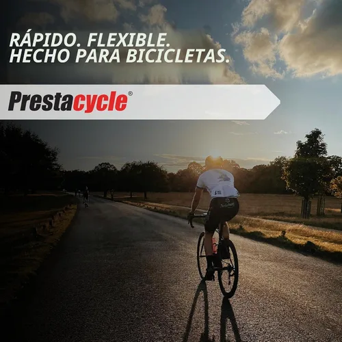 Vista 6 de Prestaflator - Inflador de neumáticos para bicicleta, herramienta de compresor de aire Presta & Schrader, funciona con neumáticos sin cámara