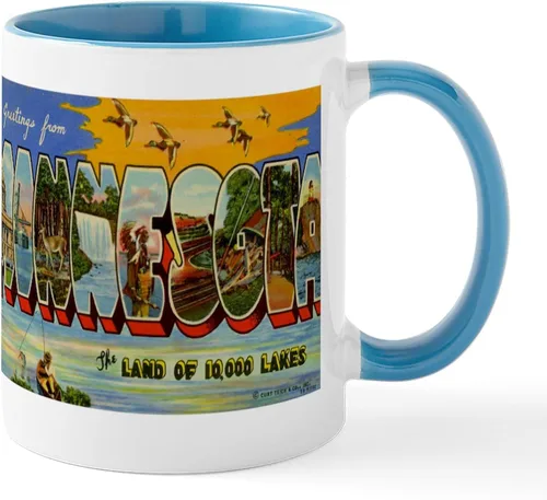 Vista 13 de CafePress Loves Me In Minnesota Taza de café de cerámica de 11 oz (11.0 fl oz)