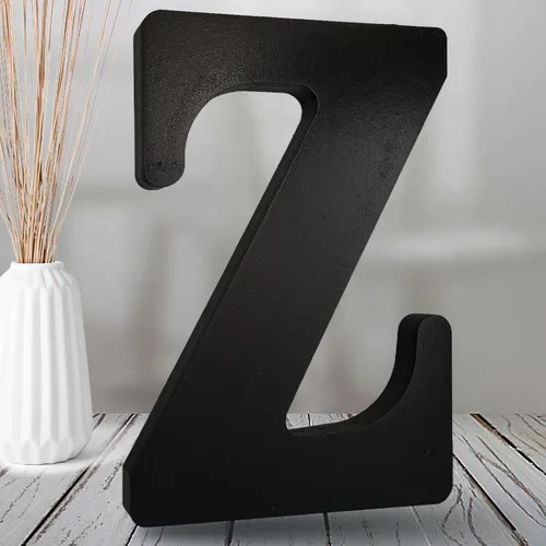 Vista 25 de AOCEAN Letras de madera negra de 8 pulgadas, letras de madera sin terminar para decoración de Halloween, letras decorativas de pie, decoración