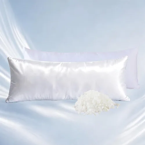 Vista 29 de WhatsBedding Almohada corporal de espuma viscoelástica con funda, almohada Almohada negra+funda de almohada gris