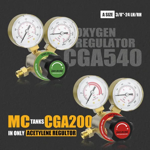 Vista 3 de Kit de Antorcha de Oxi Acetileno J-P de Carga Ligera G150, Portátil para HVAC, Corte y Soldadura - Válvula de Retención, Regulador de Oxígeno
