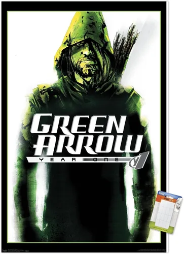 Vista 10 de Trends International DC Comics - Póster de pared con diseño de flecha verde, año uno, 14.725 x 22.375 pulgadas, versión enmarcada de madera