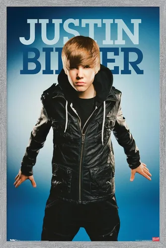 Vista 15 de Trends International Justin Bieber - Fly Wall Poster, 14.725" x 22.375", Barnwood Framed Version