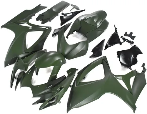 Vista 2 de Kit de Carenado Verde Militar de Inyección ABS Apto para 2006 2007 Suzuki GSXR600 GSXR750 K6 06 07 GSX-R600 GSX-R750 2006-2007 Conjunto