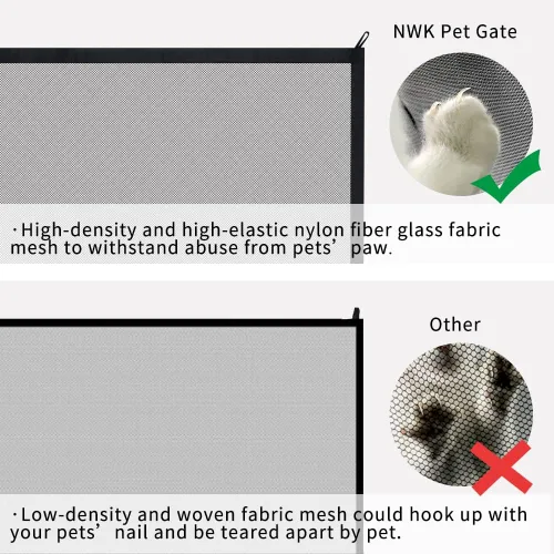 Vista 5 de NWK Puerta mágica para perros para escaleras, puerta para mascotas para la casa, proporciona un recinto seguro para que las mascotas jueguen