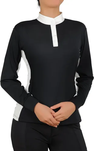 Vista 2 de Camisetas de golf de manga larga para mujer, con bolsillos