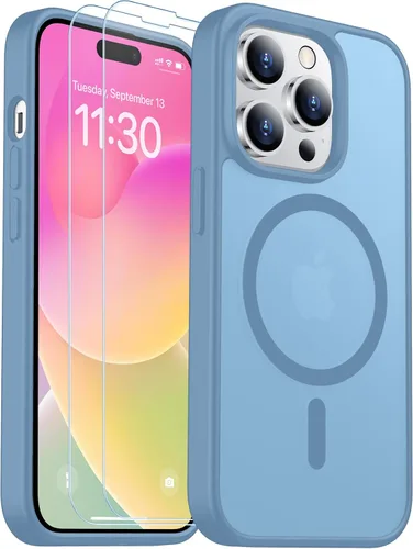 Vista 78 de SPIDERCASE Funda magnética translúcida diseñada para iPhone 11, con 2 protectores de pantalla de vidrio templado, antihuellas, para iPhone 11 de 6.1