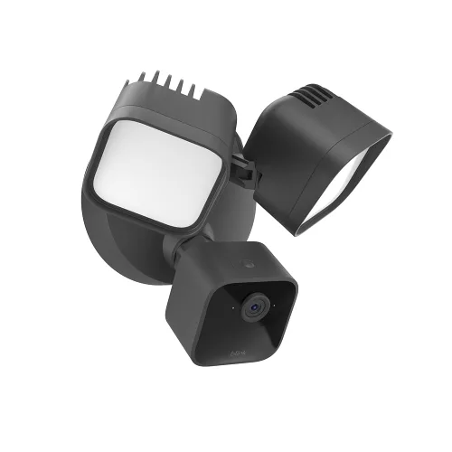 Vista 2 de Cámara Blink Wired Floodlight – Cámara de seguridad inteligente, 2600 lúmenes, vista en vivo HD, sirena incorporada, compatible con Alexa, 1 cámara