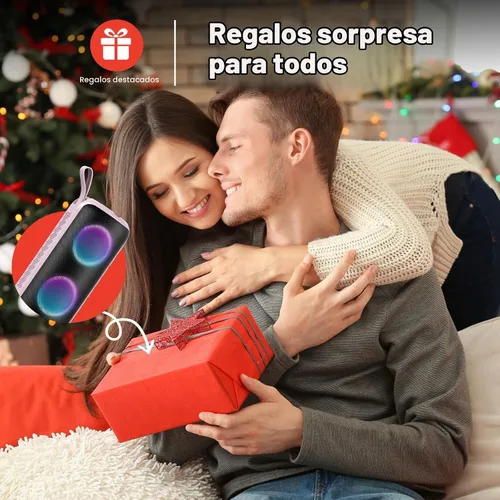 Vista 8 de Altavoz Bluetooth, altavoz inalámbrico portátil 2026, 24 W súper fuerte, emparejamiento TWS, luces RGB coloridas, IPX7 impermeable, tiempo