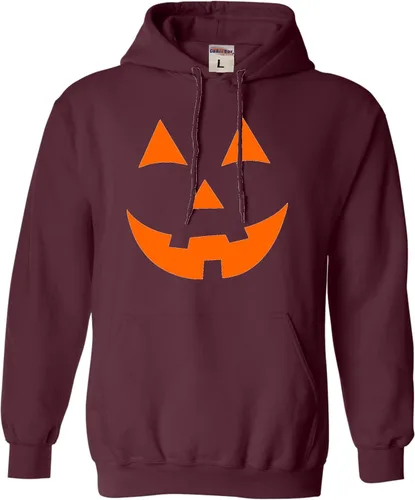 Vista 9 de Go All Out Jack O Lantern Pumpkin Face Halloween Divertida sudadera con capucha para hombre y mujer Naranja