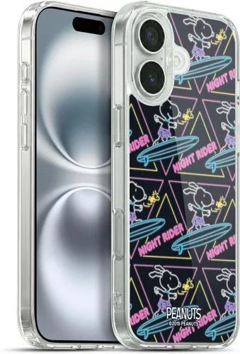 Vista 150 de Head Case Designs Funda de gel suave con licencia oficial de Peanuts Tropical Surf Snoopy Aloha Disco compatible con Apple iPhone 13 Mini Surf