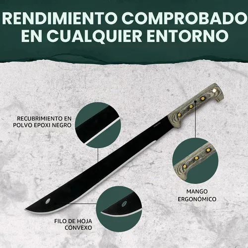Vista 4 de Condor Tool & Knife Outdoor Machete with Micarta Handle