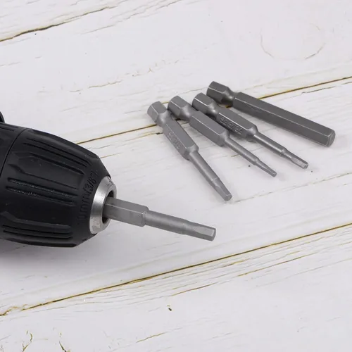 Vista 5 de HARFINGTON Broca de destornillador hexagonal de 1/8 "SAE 1/4" vástago hexagonal de 2 pulgadas de longitud magnética S2 brocas eléctricas de acero