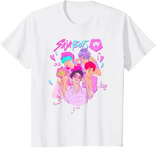 Vista 20 de Kpop Demon Hunters Camiseta Saja Boys Heartthrob con licencia