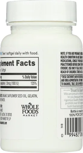 Vista 3 de 365 by Whole Foods Market, Vitamina D3 1000 UI, 250