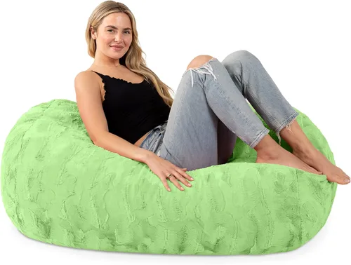 Vista 19 de Jaxx Lounger Jr. Puff Azul