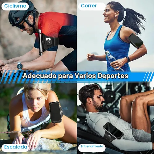 Vista 8 de MoKo Soporte de teléfono para correr, brazalete giratorio de 360°