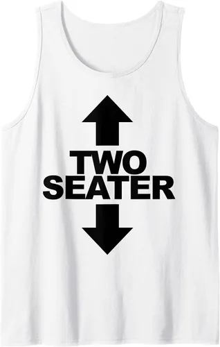 Vista 6 de Two Seater Funny Adult Humor Two Seater Tank Top Gris jaspeado