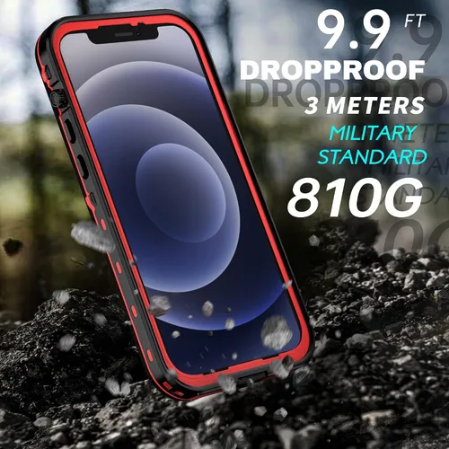 Vista 3 de BEASTEK TRE - Funda impermeable para Apple iPhone 12, a prueba de golpes, con certificación IP68, con protector de pantalla integrado, funda