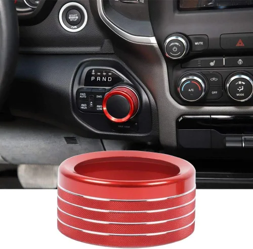 Vista 10 de Voodonala para Dodge RAM - Cubierta de perilla selectora de ajuste de interruptor de faro delantero de aluminio para Dodge RAM 2010-2017, accesorios