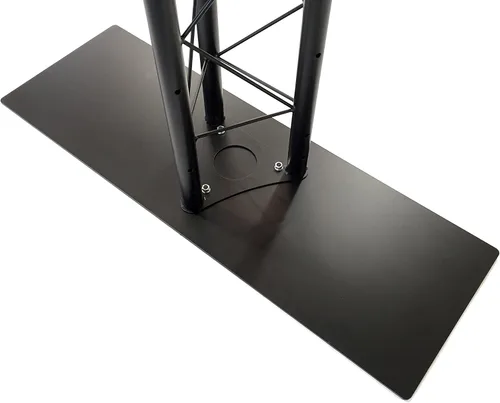 Vista 2 de Kit de arco negro Truss de 8.3 pies de altura, sistema de iluminación portátil para DJ, arco de metal. Capacidad de hasta 660 libras. Configuración