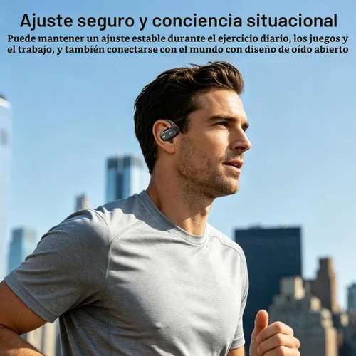 Vista 9 de TOZO Auriculares OpenWear Open Ear con traducción AI en tiempo real más de Negro mate
