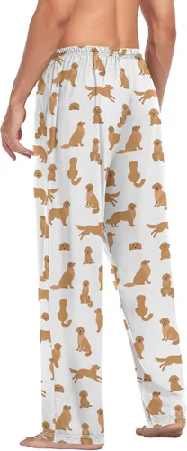 Vista 5 de Ollabaky Pantalones de pijama para hombre, pantalones de pijama con bolsillos