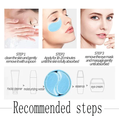 Vista 4 de Parches para debajo de los ojos, 30 pares de antienvejecimiento de ácido hialurónico, almohadillas de gel de colágeno para ojeras, arrugas, línea