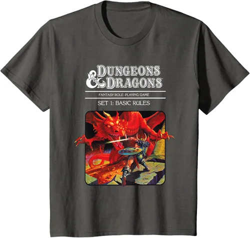 Vista 36 de Dungeons & Dragons Vintage Basic Rules Cover T-Shirt Small Negro